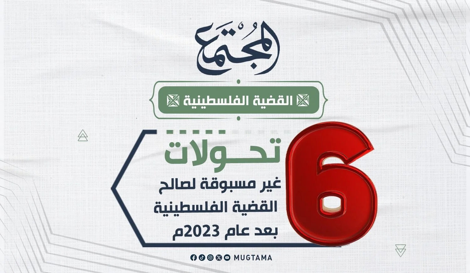6 تحولات غير مسبوقة لصالح القضية الفلسطينية بعد عام 2023م