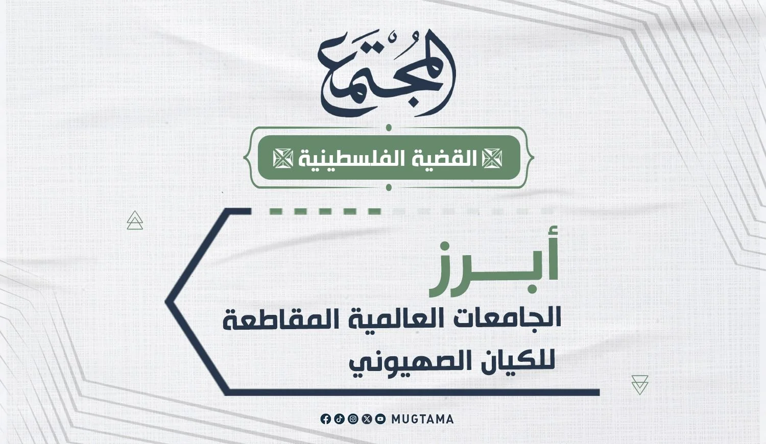 أبرز الجامعات العالمية المقاطعة للكيان الصهيوني